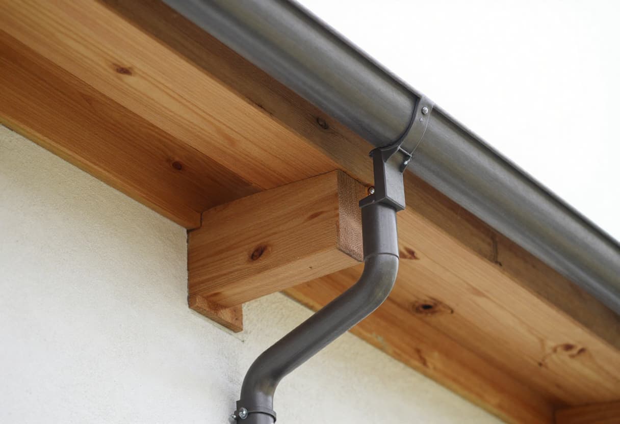 Illustrative gutter installation outcome example